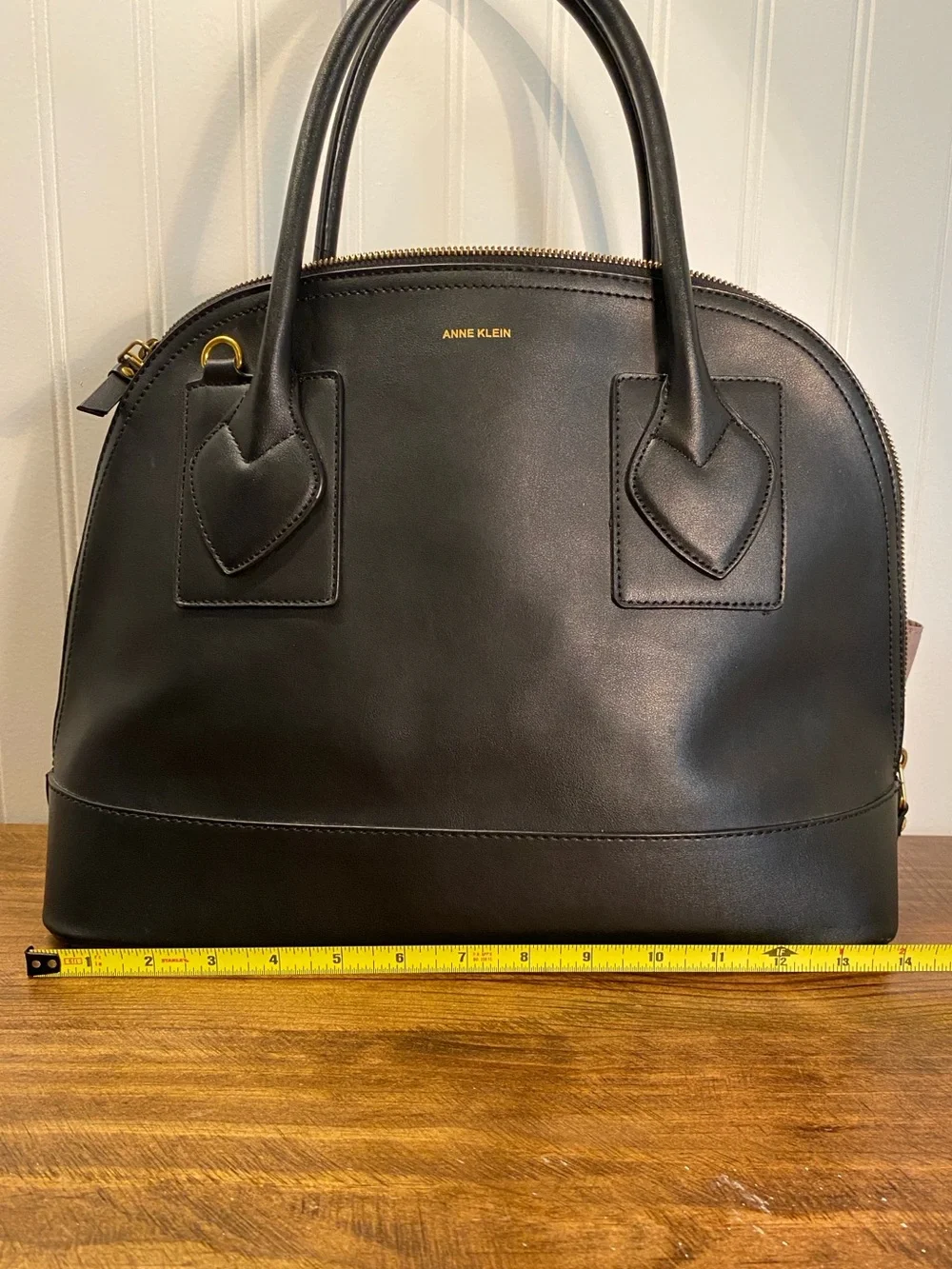 Anne Klein - Black Dome Satchel Handbag